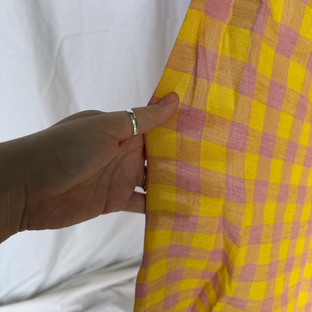 Luminous Linen - Gingham - Yuzu