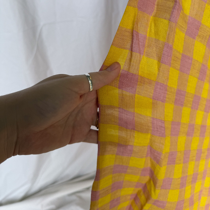 Luminous Linen - Gingham - Yuzu