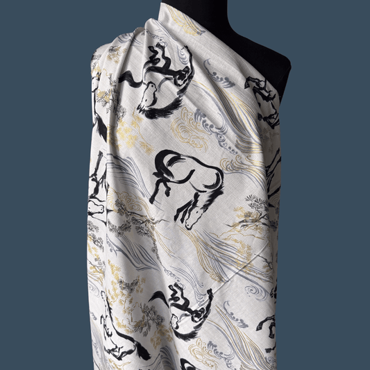 Wild Horses - Ecru - Japanese Cotton Shirting
