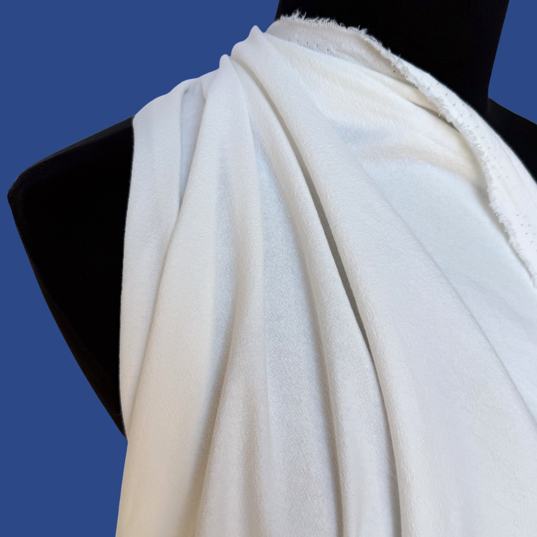 Sandwashed Cotton in Ivory - Deadstock