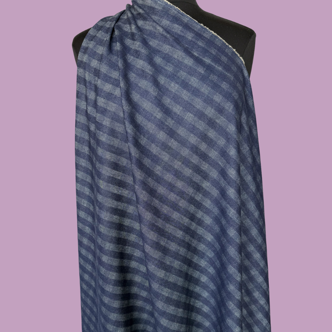 Cutie Gingham Midweight Denim - Deadstock