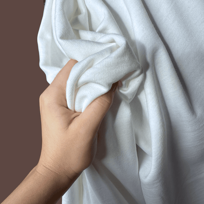 White Cotton Sweatshirt Fleece - Deadstock