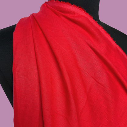 Lightweight Stonewashed Linen - Candy Red
