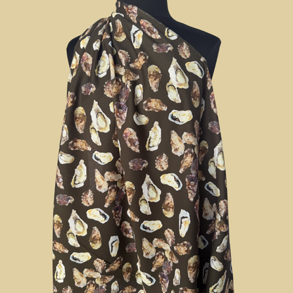 Oysters in Olive - Japanese Cotton Shirting