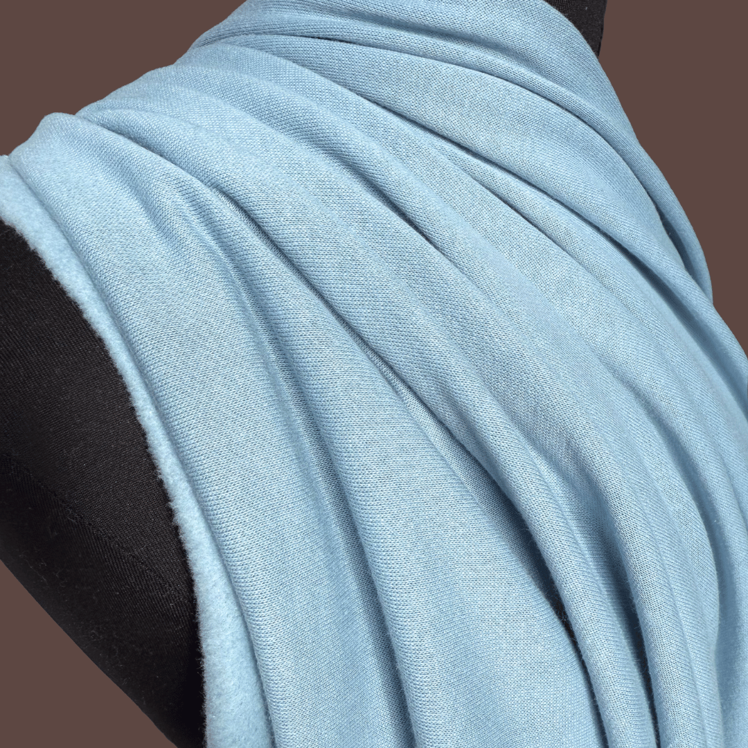 Dusty Blue Cotton Sweatshirt Fleece - Deadstock