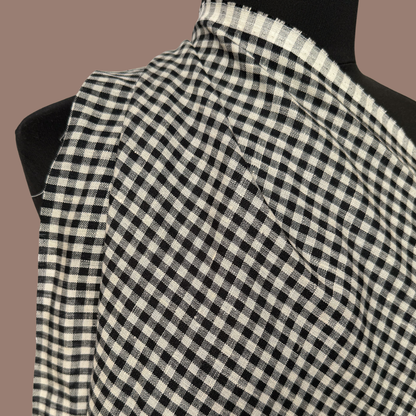 Small Gingham Linen - Black