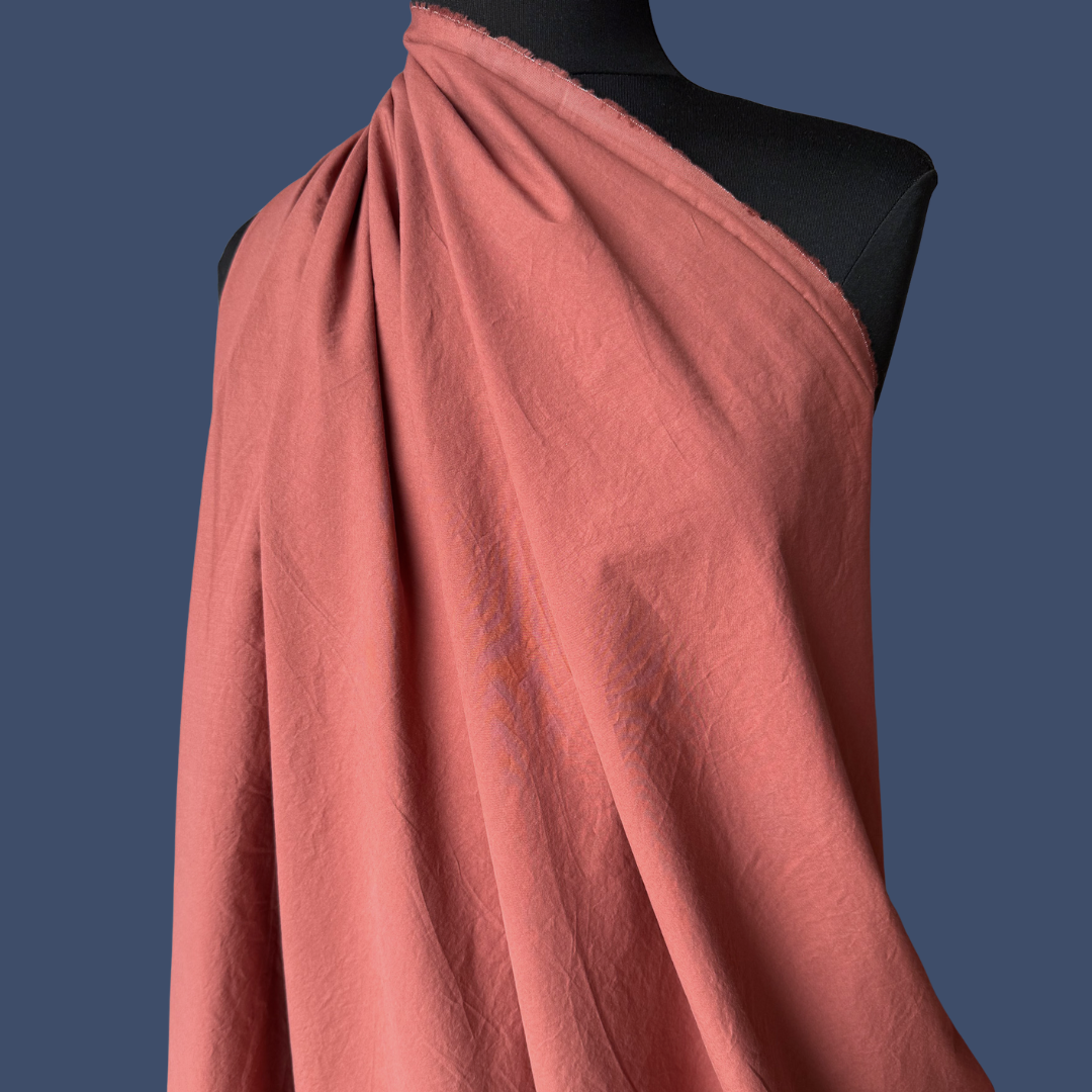 Sandwashed Cotton Poplin - Rosewood