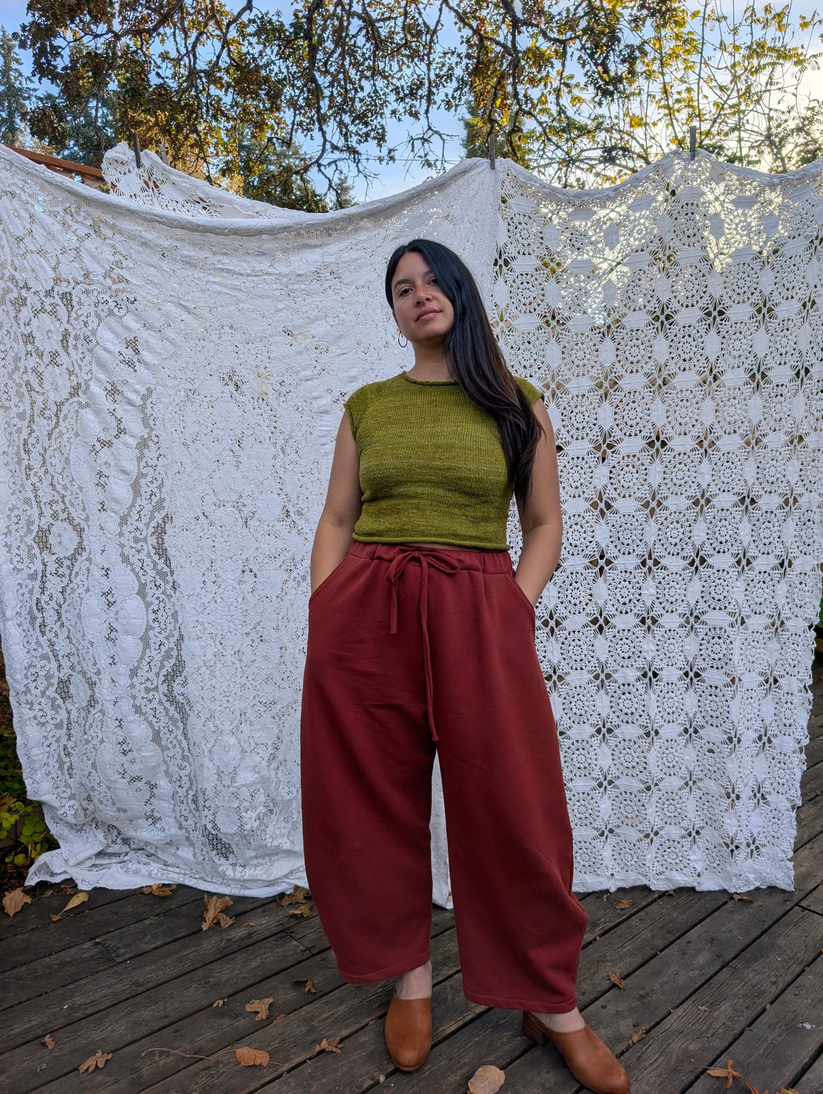 Heavyweight Cotton French Terry in Brick