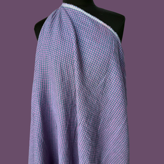 Mini Gingham Linen - Guava