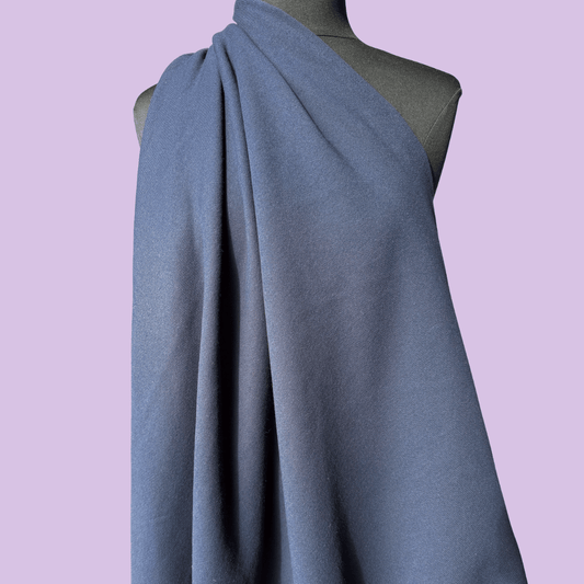 1.5 yard remnant - Heavy Navy Cotton Sweatshirt Fleece - Deadstock