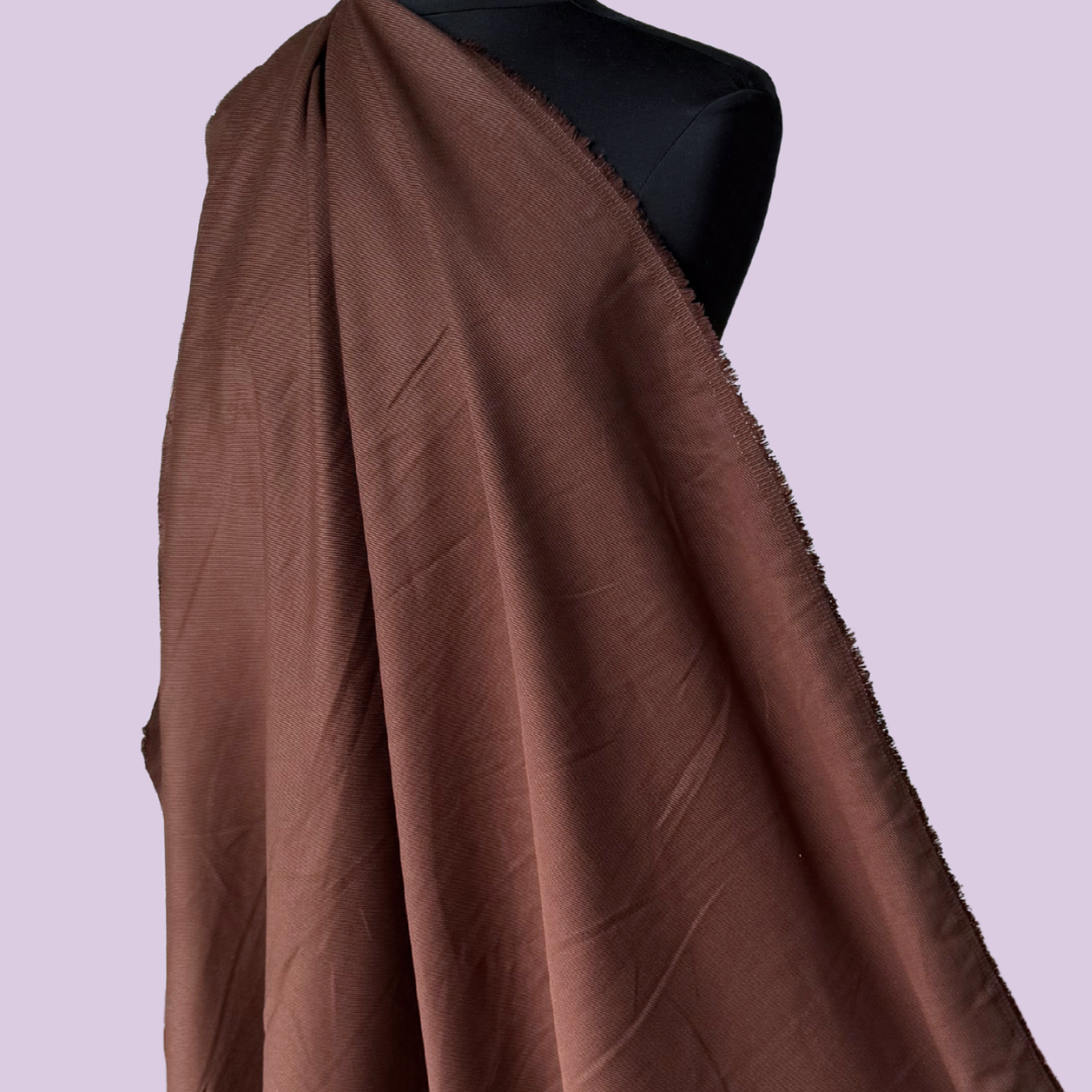 Brushed Bull Denim in Chocolate