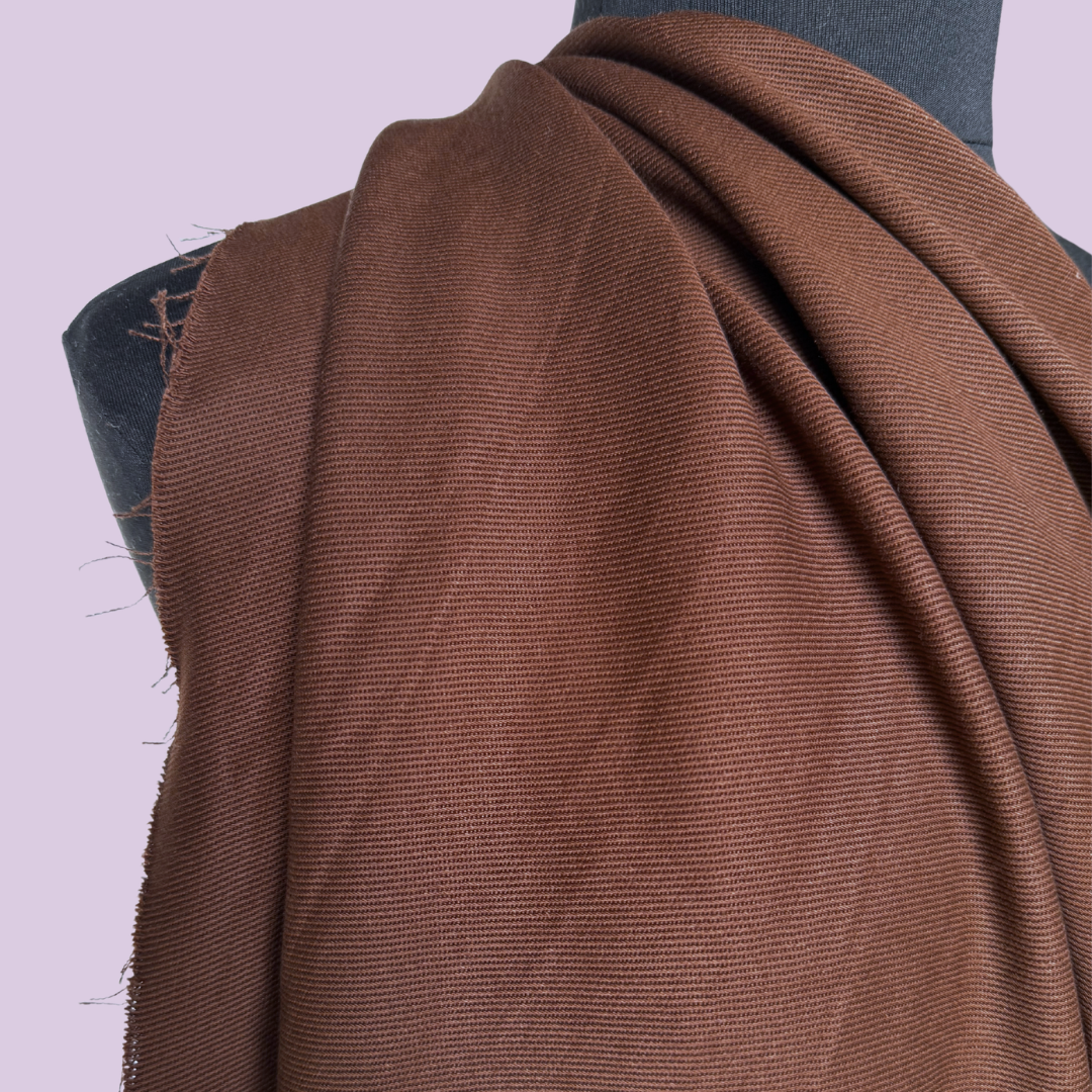 Brushed Bull Denim in Chocolate