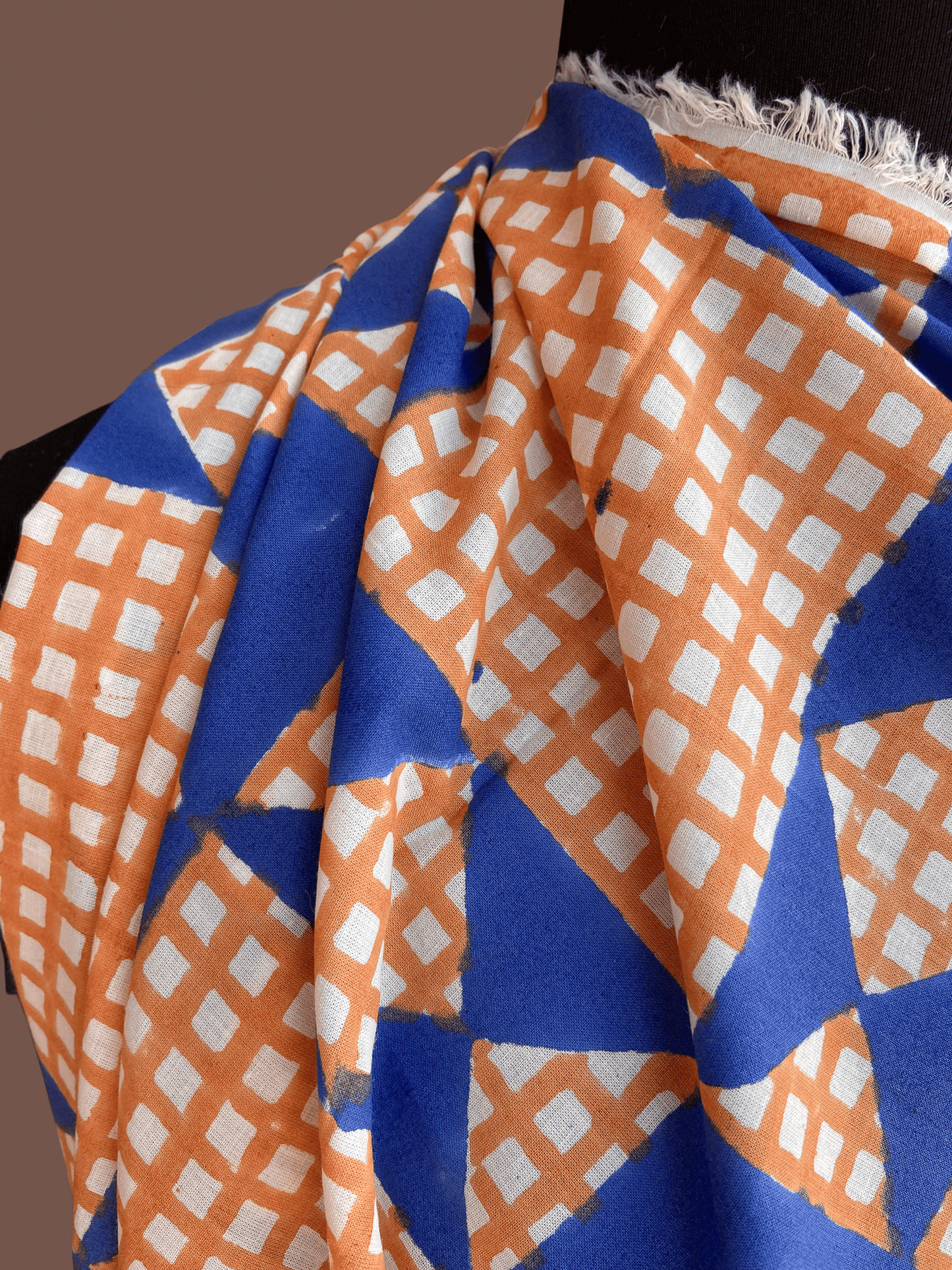 "Picnic" in Butternut - Exclusive Block Print on Organic Cotton