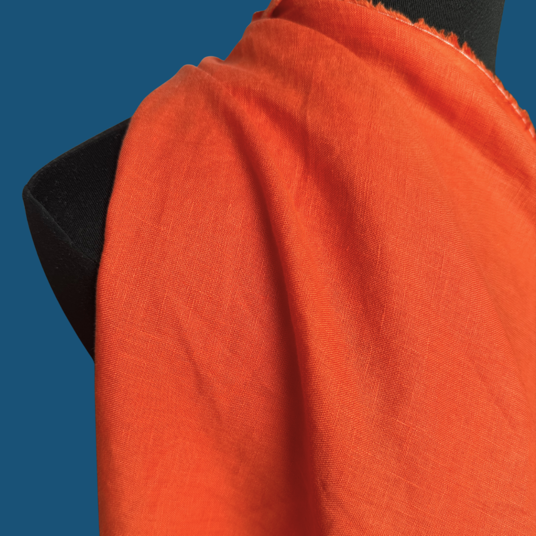 Lightweight Stonewashed Linen - Tangelo