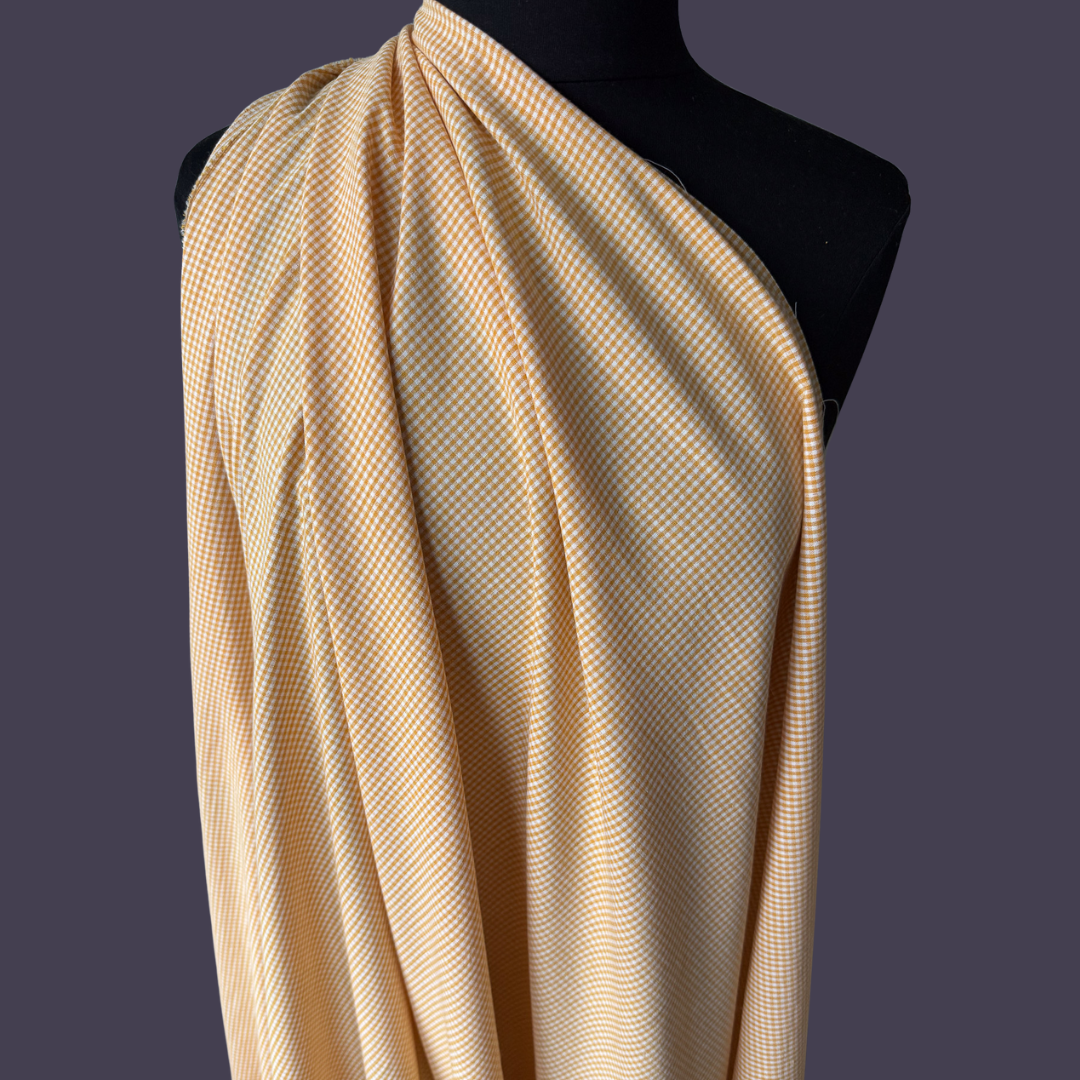 Mini Gingham Yarn Dyed Cotton - Sunshine