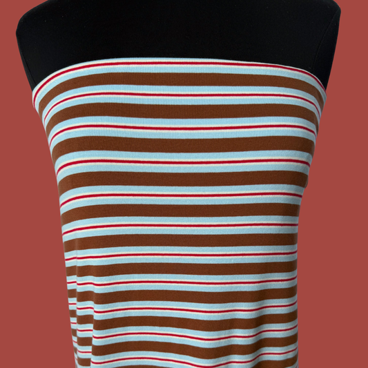 Vintage Stripe Jersey - Hazelnut Cherry
