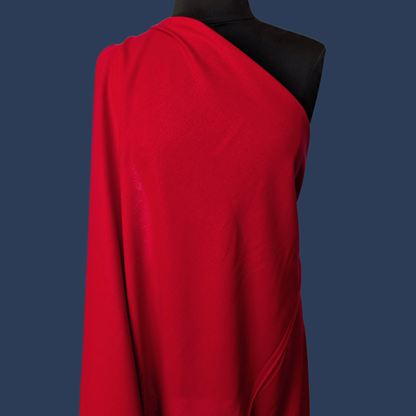 Linen Rayon in Cherry Red - Deadstock