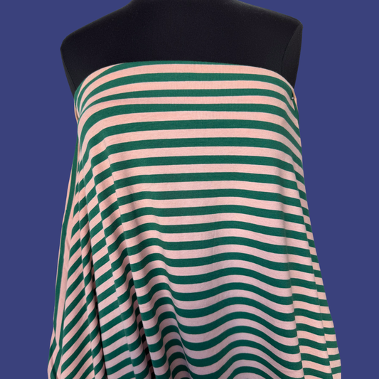 Cabin Stripe Jersey - Apricot/Kelly