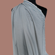 Crisp Cotton Shirting in Narrow Slate Stripe