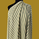 Low Stock - Striped Cotton Shirting in Sage - Deadstock