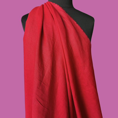 Midweight Stonewashed Linen - Cardinal