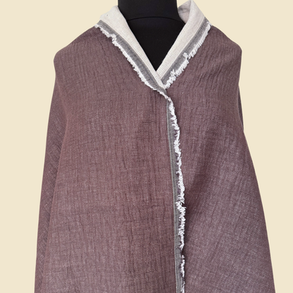 Sashiko-Textured Linen–Cotton Double Gauze