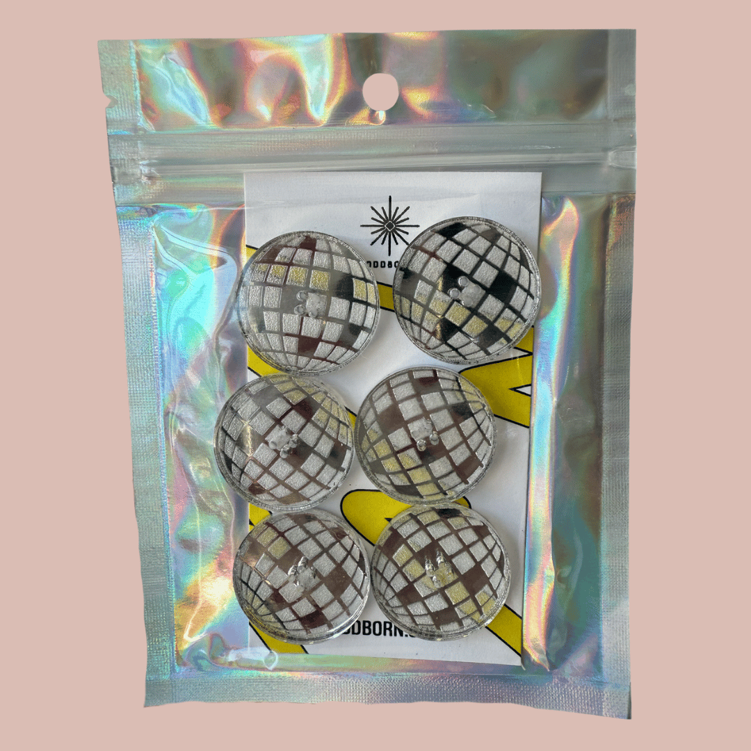 Disco Ball Button Set - 1"