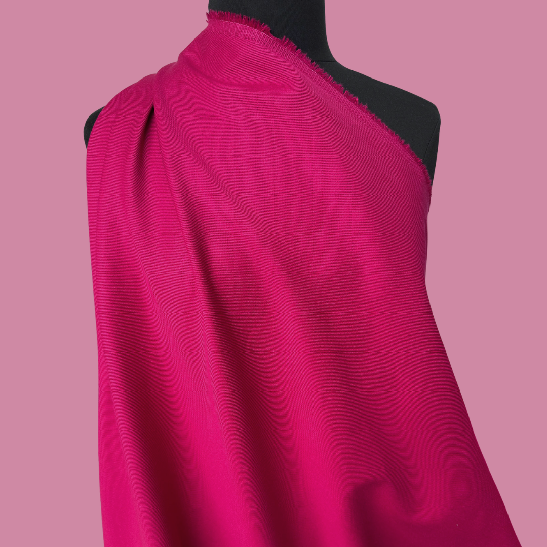 Brushed Bull Denim in Magenta