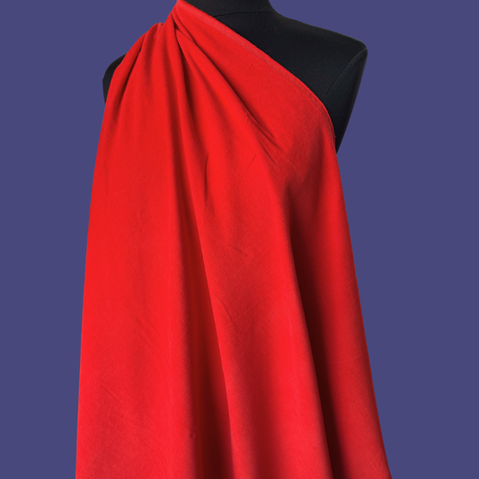 Midweight Cotton Corduroy - Hot Red