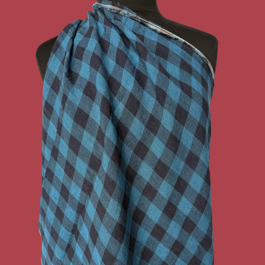 Luminous Linen - Gingham - Twilight Blue
