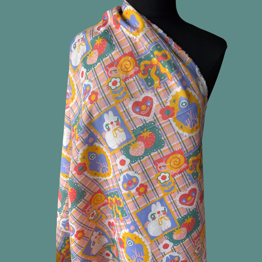 Pastel Patchwork - Collab Print Run with So Lazo - Linen Cotton