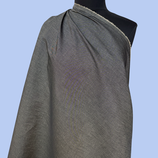 Graphite Cotton Chambray - Deadstock