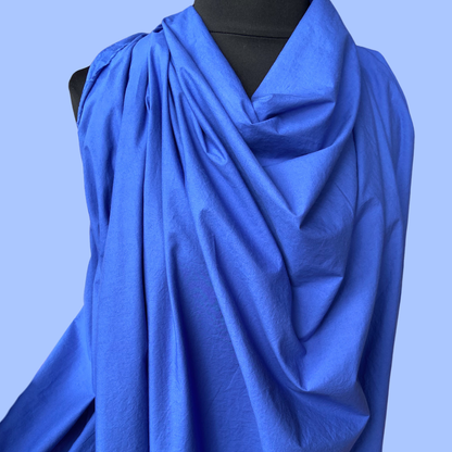 Sandwashed Cotton Poplin - Cobalt
