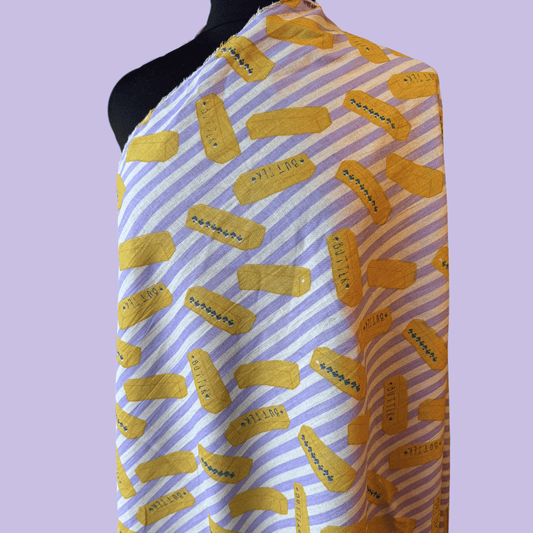 Butter in Lilac - Exclusive Screen Print on Linen Rayon