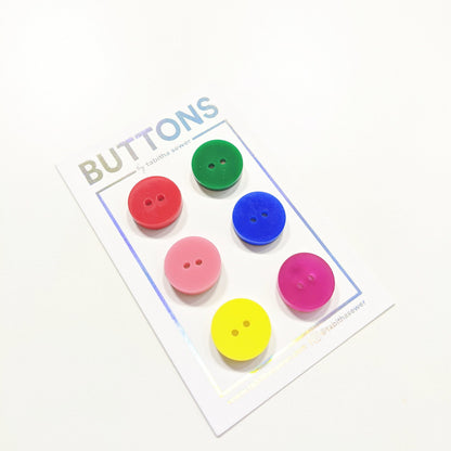 Rainbow Set Classic Circle Buttons (0.59 inch)