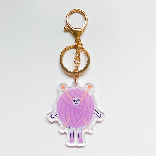 Knitting Friend Keychain Bag Charm