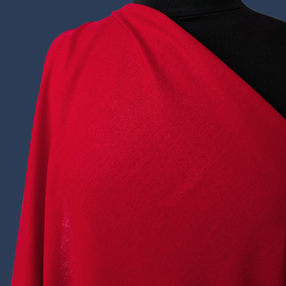 Linen Rayon in Cherry Red - Deadstock