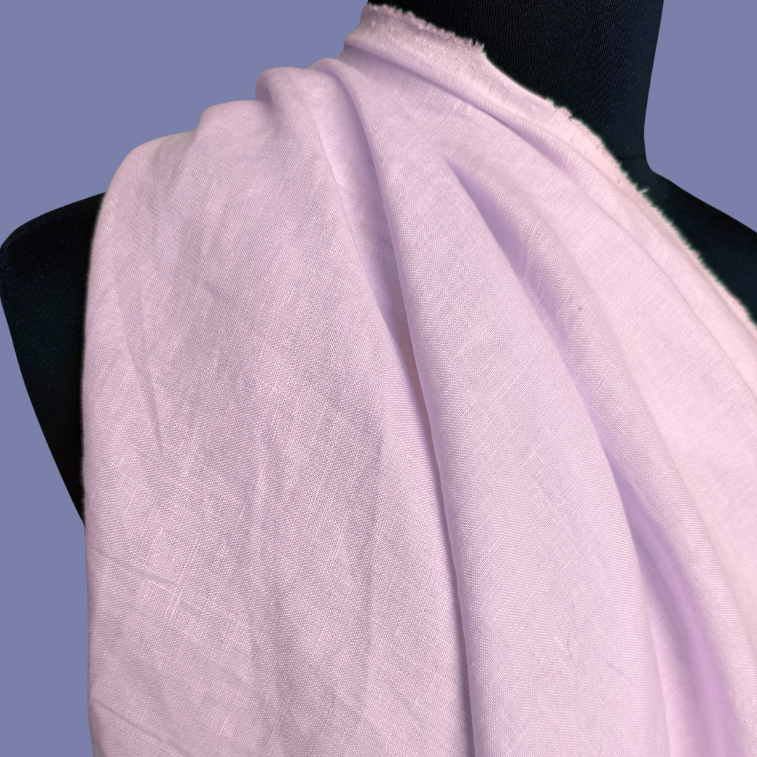 Lightweight Stonewashed Linen - Petal Pink
