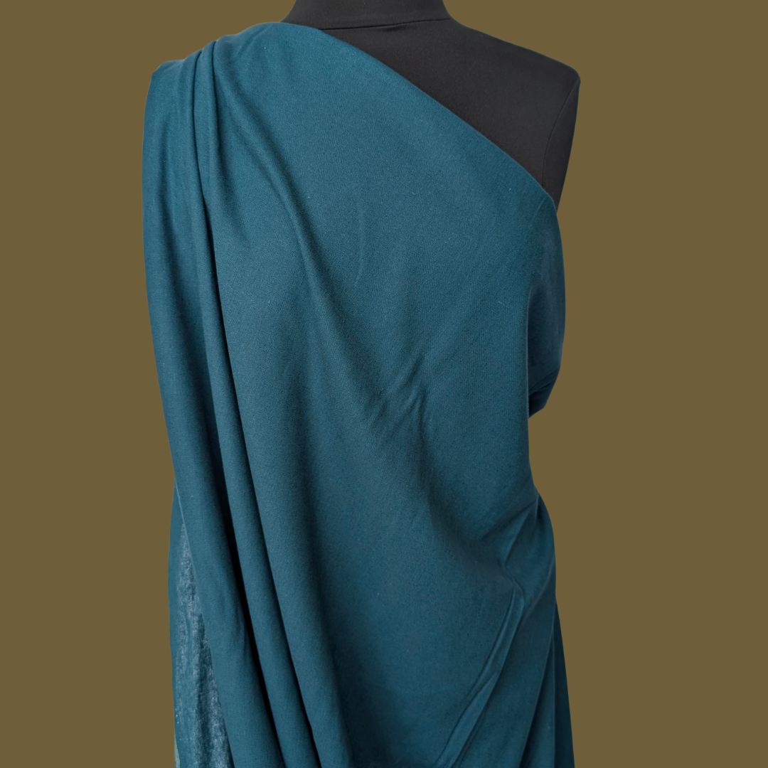 Linen Rayon in Teal - Deadstock
