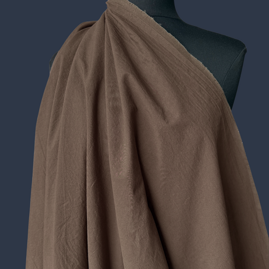 Sandwashed Cotton Poplin - Espresso