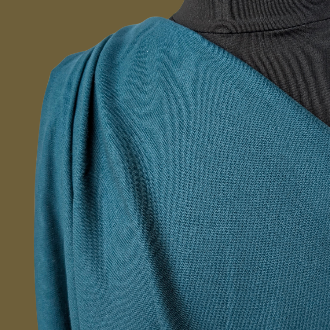Linen Rayon in Teal - Deadstock