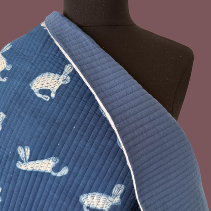 Warm Winter - Indigo Bunnies - Sold in pre-cuts*