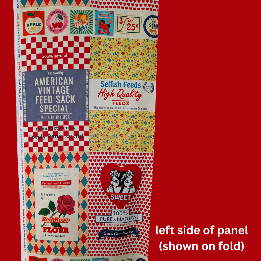 1930s Feed Sack Panels - SOLD BY THE 1 YARD PANEL