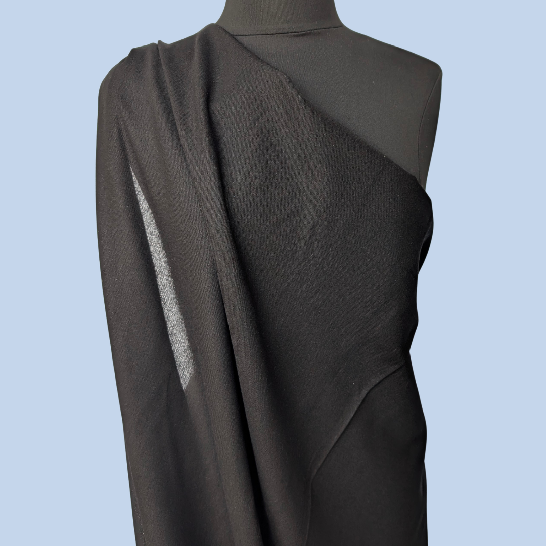 Linen Rayon in Black - Deadstock