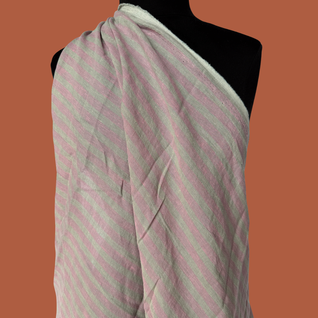Luminous Linen - Stripe - Snowberry