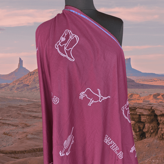 Wild West in Bordeaux - Custom Embroidery on Linen Cotton