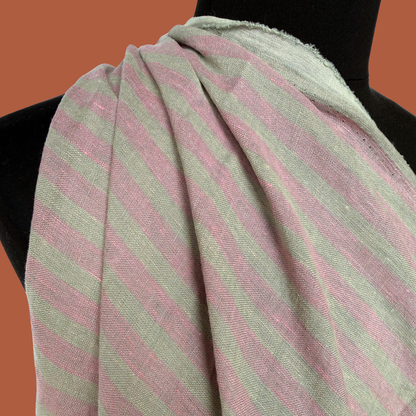 Luminous Linen - Stripe - Snowberry