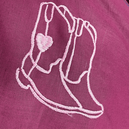 Wild West in Bordeaux - Custom Embroidery on Linen Cotton