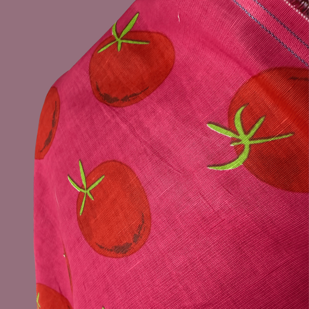 Roma in Dark Pink - Exclusive Screen Print on Linen Cotton