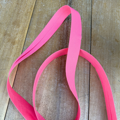 Bias Binding in Hot Pink - 1" Single Fold - Sold by the Yard